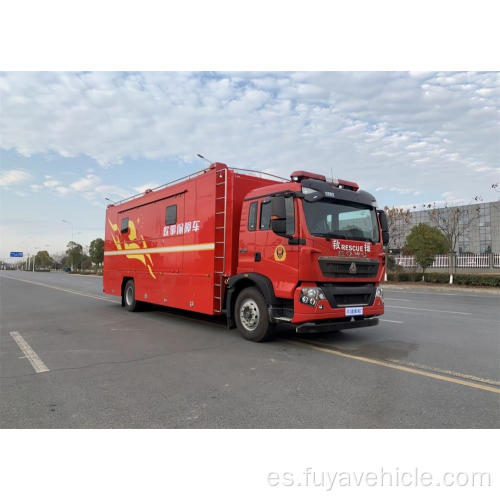 Servicio de emergencia de cocción de alimentos camión de comedor